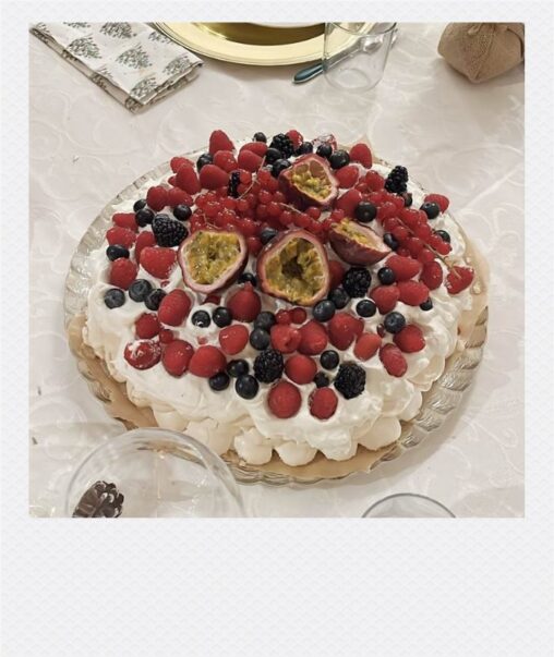 photo présentant une pavlova