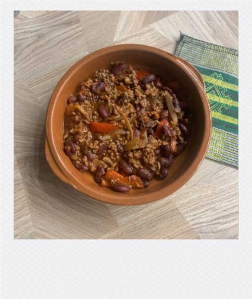 photo représentant un plat de chili con carne